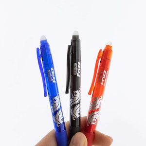 Frizz Assorted Color Erasable Gel Retractable Pen with Grip (3/Pack)