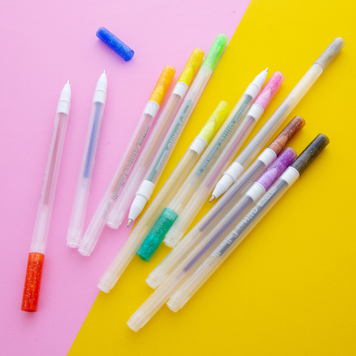 Collorelli Glitter Gel Pens, 1.0mm Medium, 12 Colors