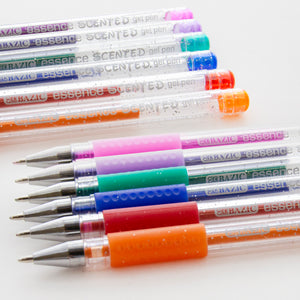 Essence Gel Pen 6 Scented Glitter Color w/ Cushion Grip