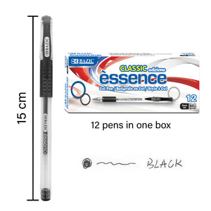 Essence Gel Pen Black w/ Cushion Grip (12/Box)