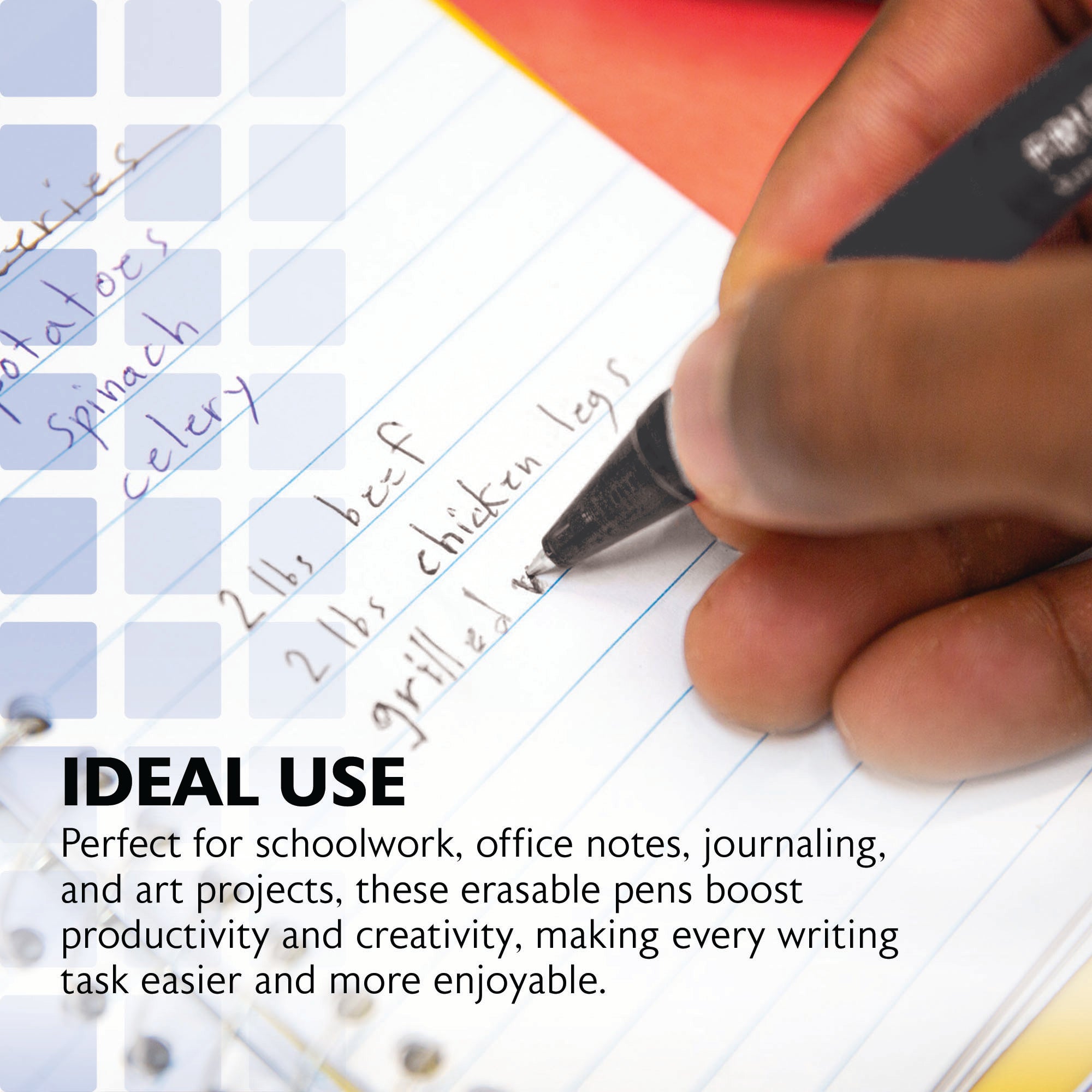 Frizz Black Retractable Gel Pens, 0.7 mm Medium, 1 Count
