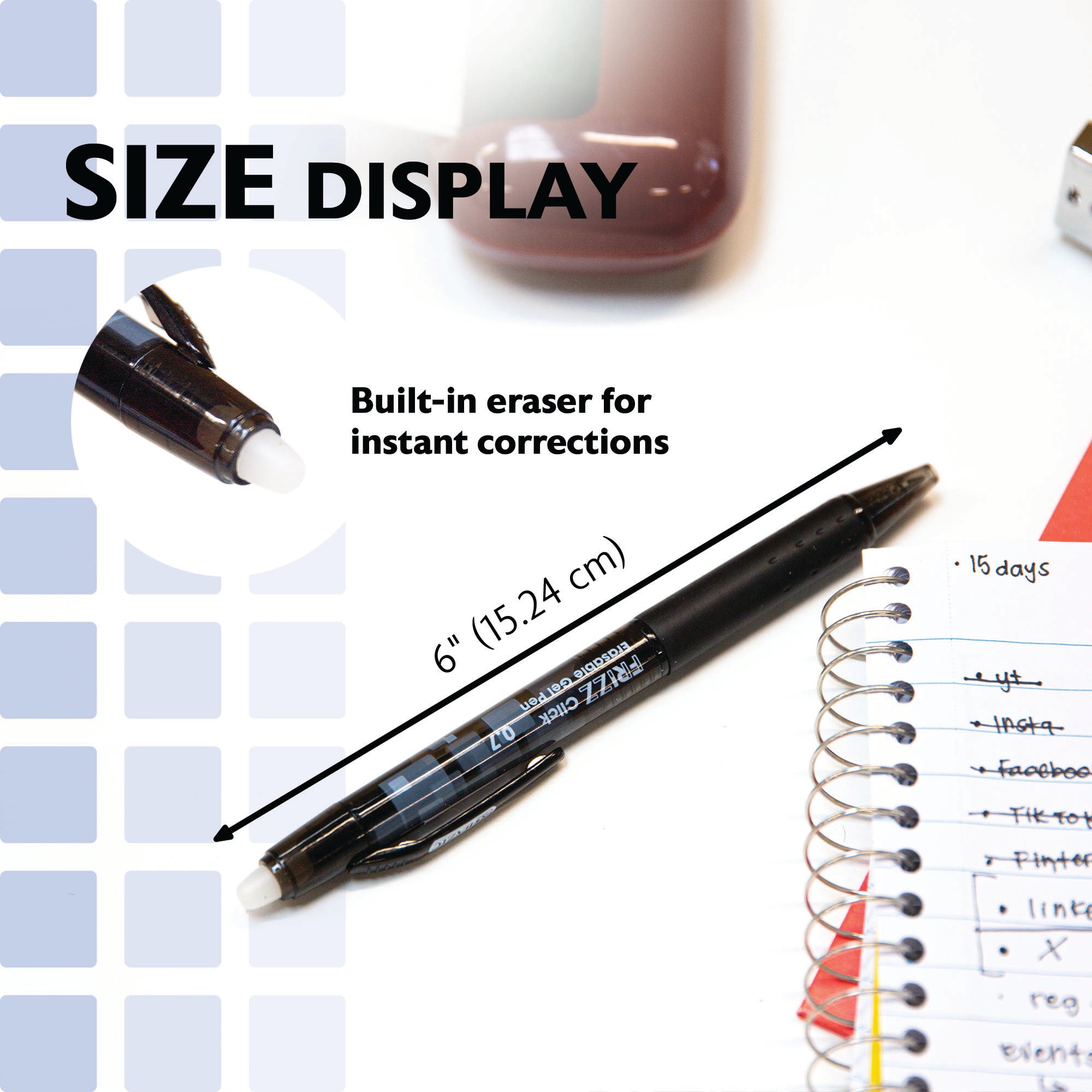 Frizz Assorted Retractable Gel Pens, 0.7 mm Medium, 3 Count