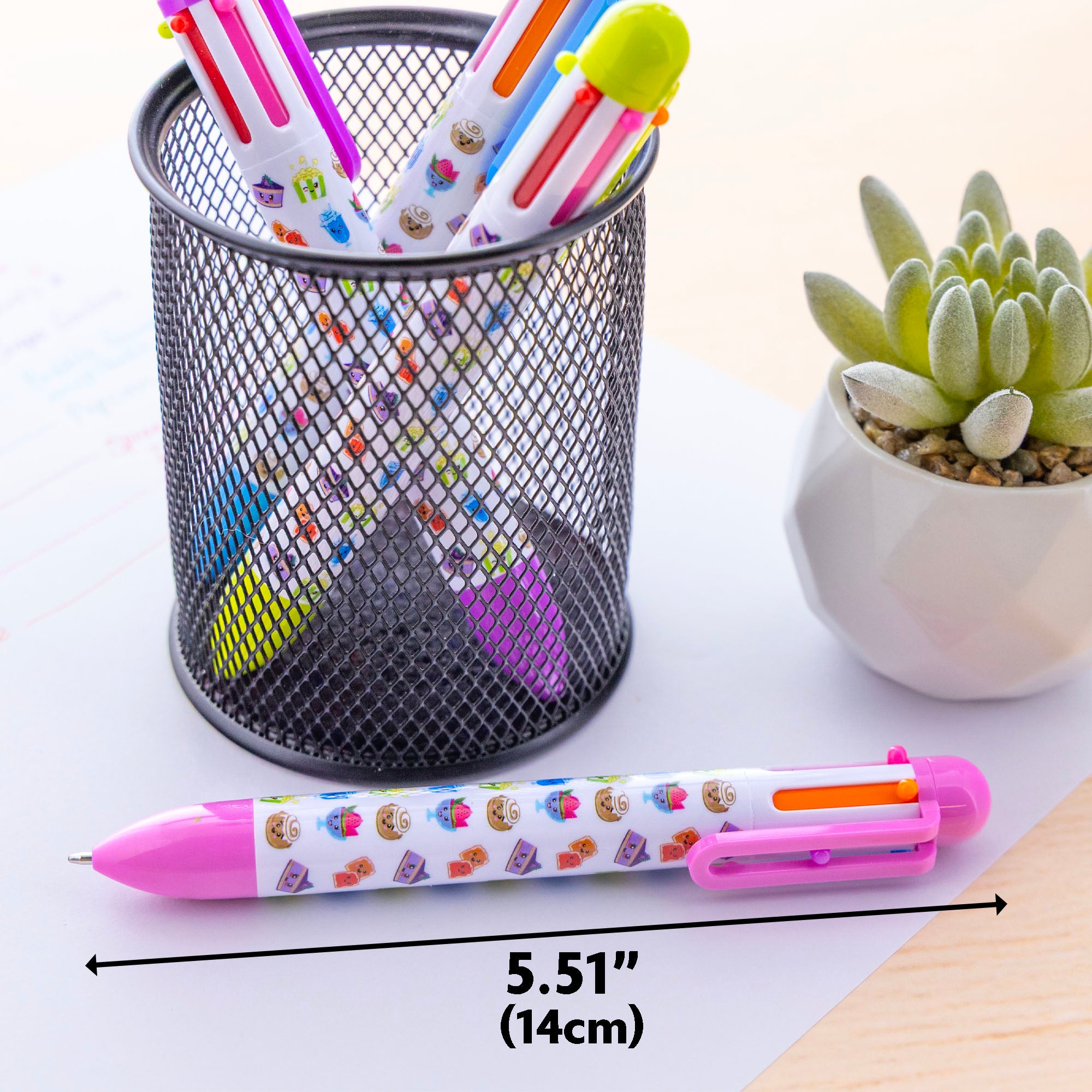 6-Color Retractable Ballpoint Pens, 1.0 mm Medium
