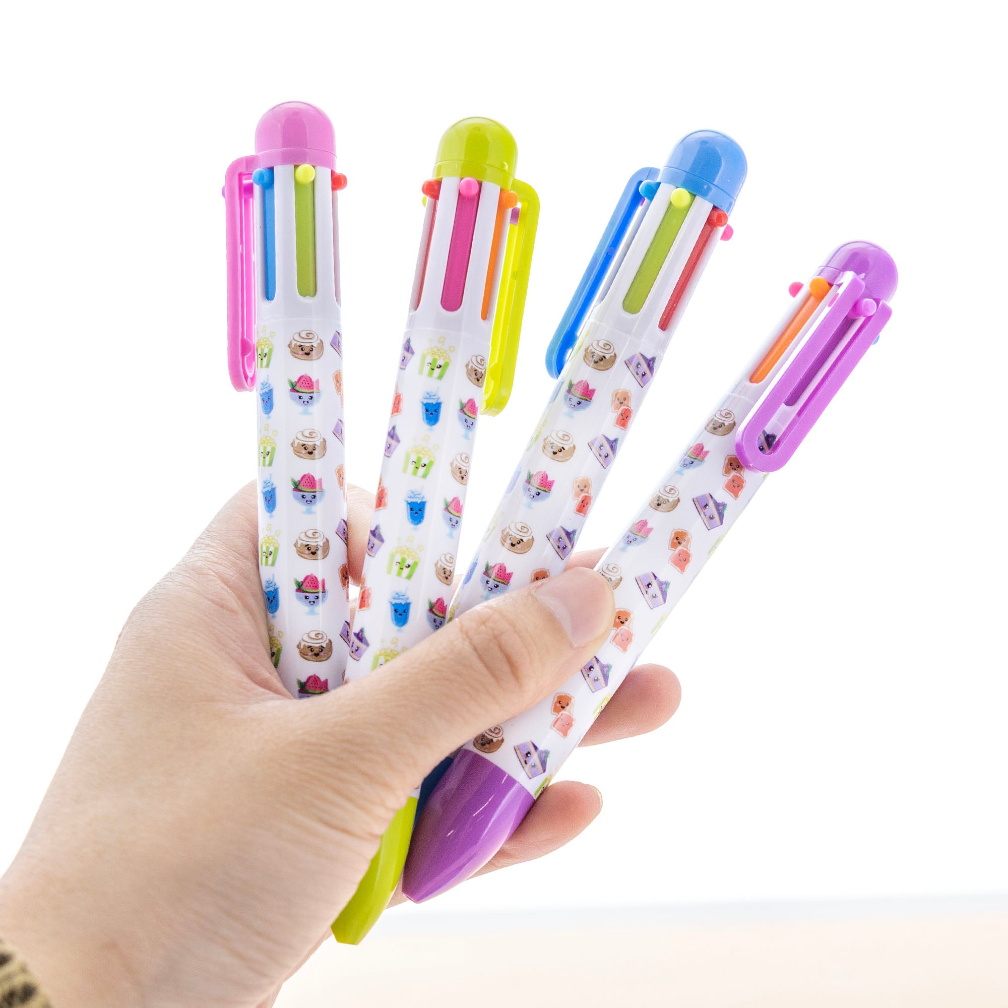 6-Color Retractable Ballpoint Pens, 1.0 mm Medium