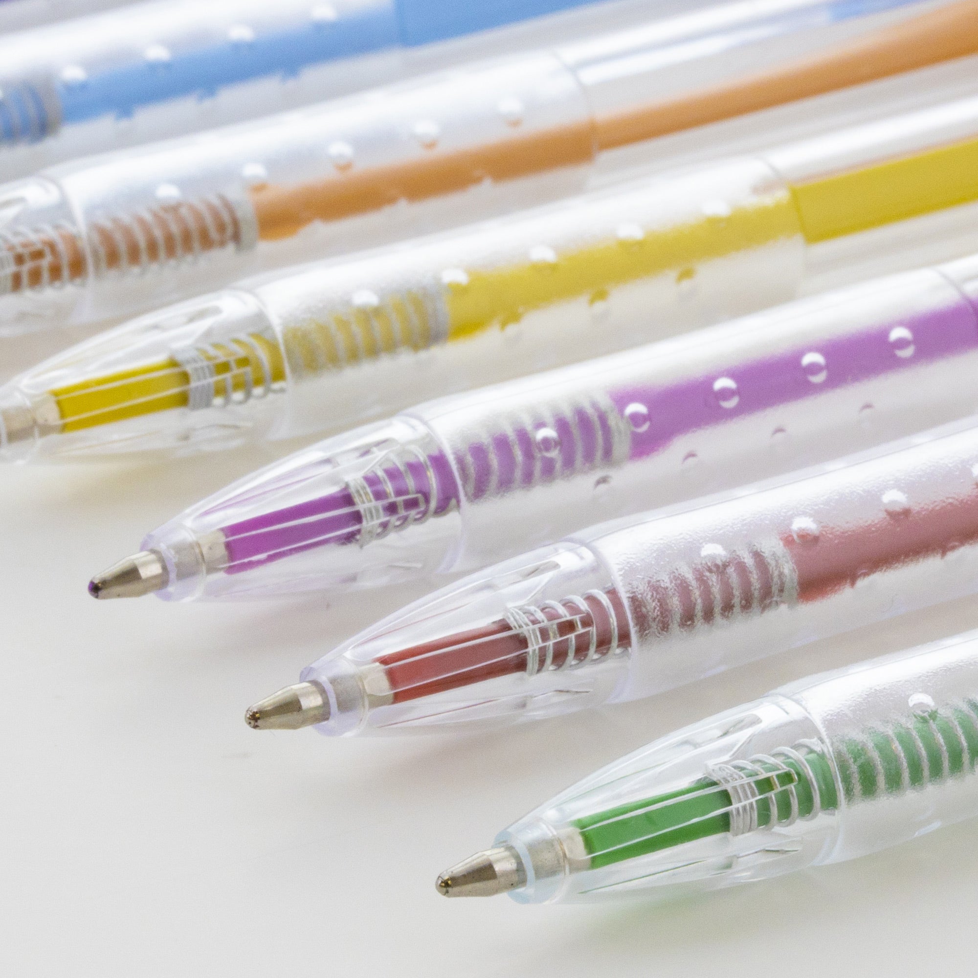 10-Color Retractable Ballpoint Pens, 1.0 mm Medium