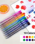 10 Color Retractable Pen