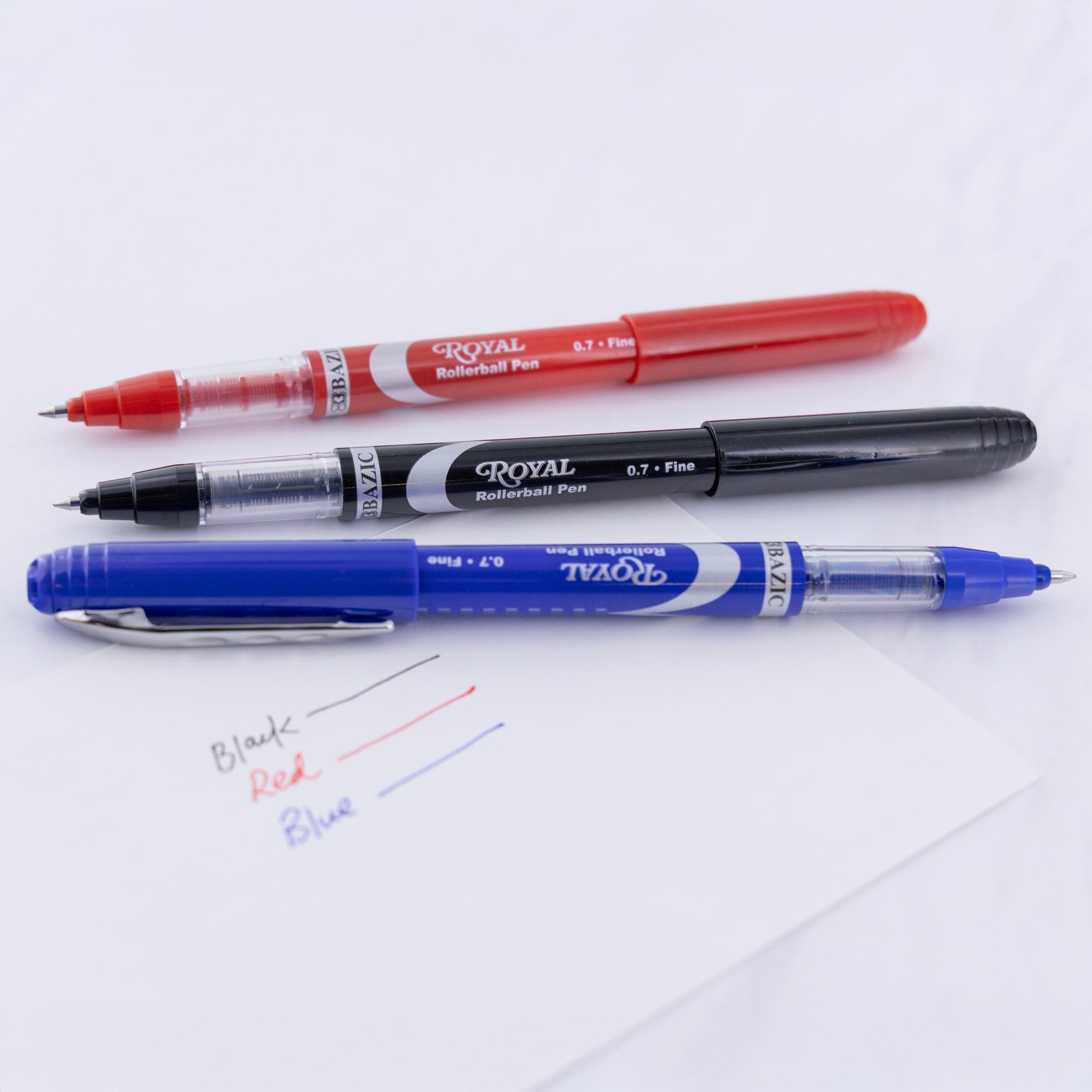 Royal Assorted Rollerball Pens, 0.7 mm Fine, 3 Count