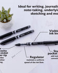 Royal Black Rollerball Pen (3/Pack)