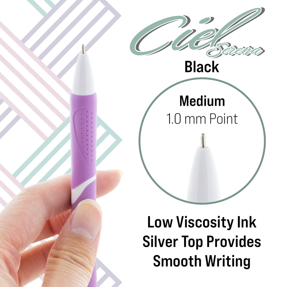 Ciel Serena Retractable FUSE Tech Pens, Color Barrel