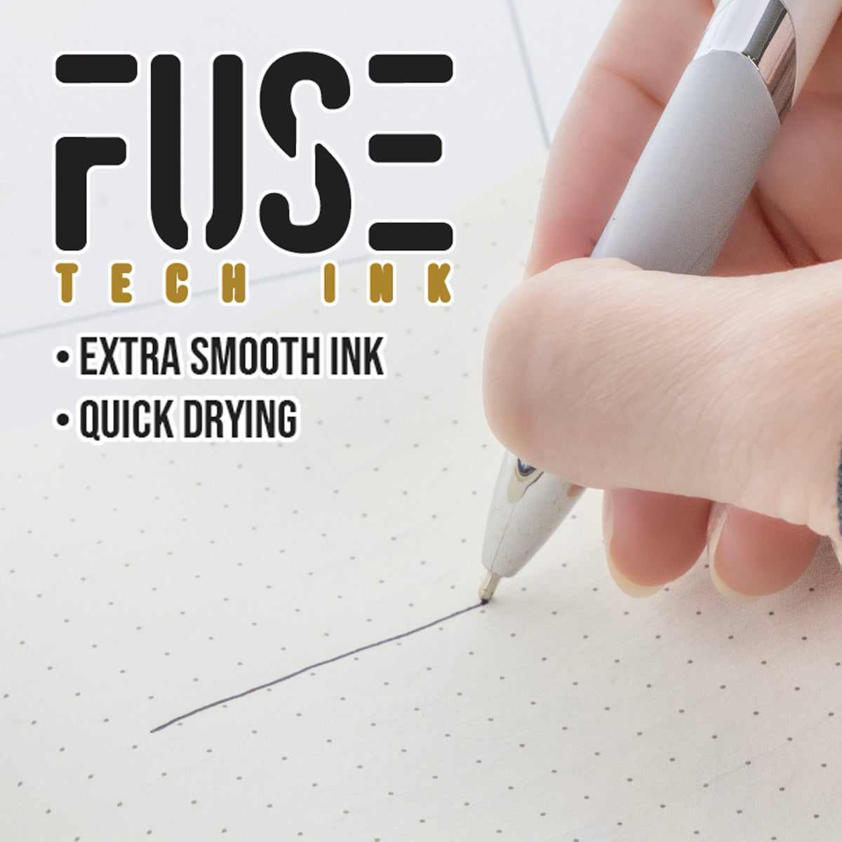 Ciel Chroma Retractable FUSE Tech Pens, B/W Barrel