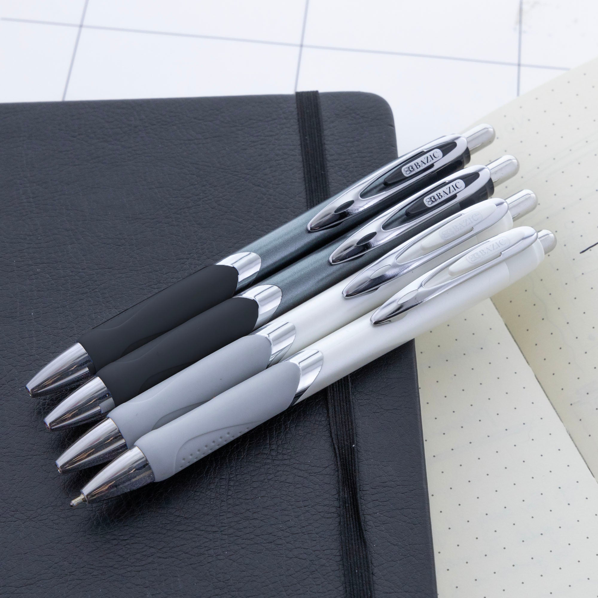 Ciel Chroma FUSE Tech Ink Retractable Pen w/ Rubberized Barrel &amp; Metal Clip (2/Pack)