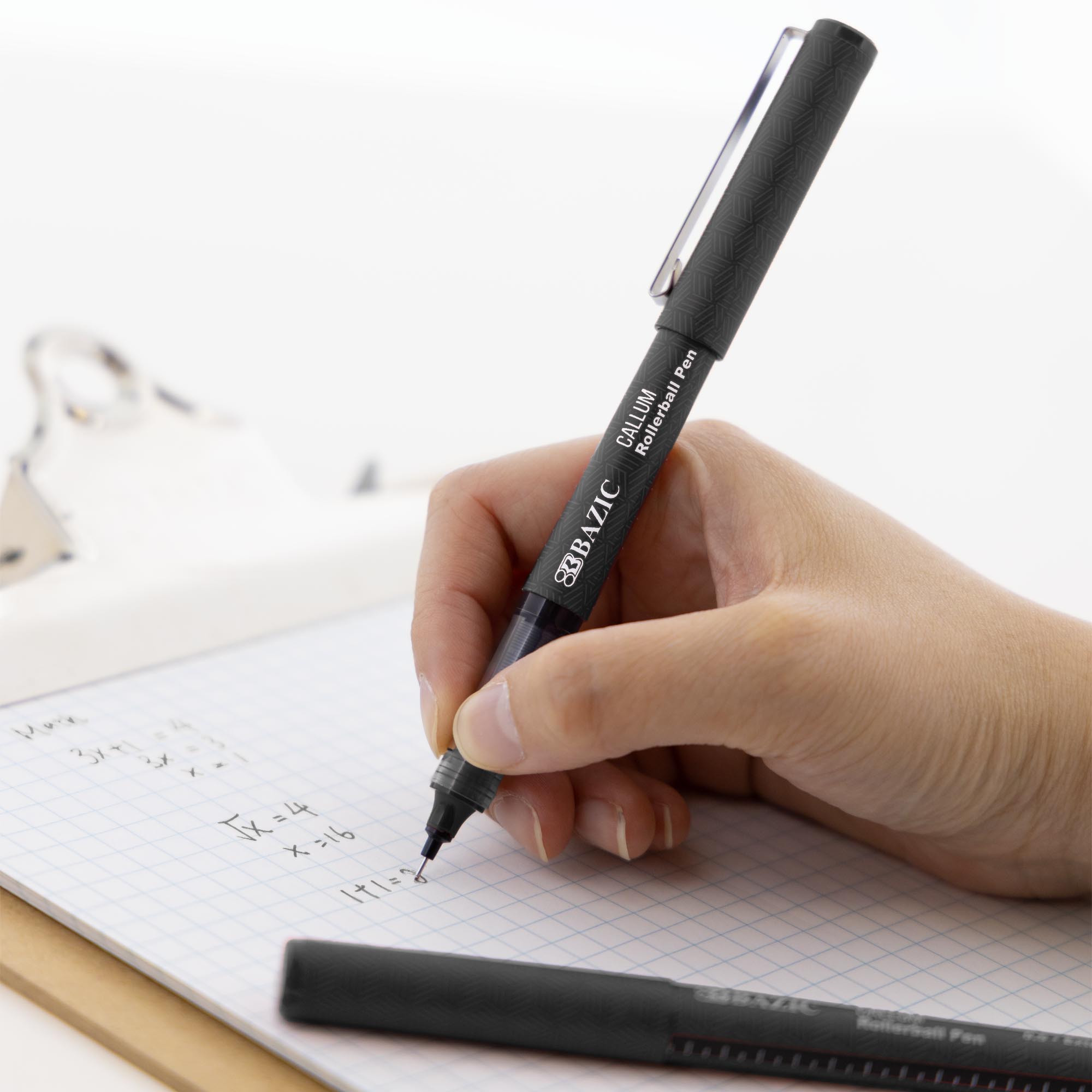 Callum Black Rollerball Pens, 0.5 mm Needle, 2 Count