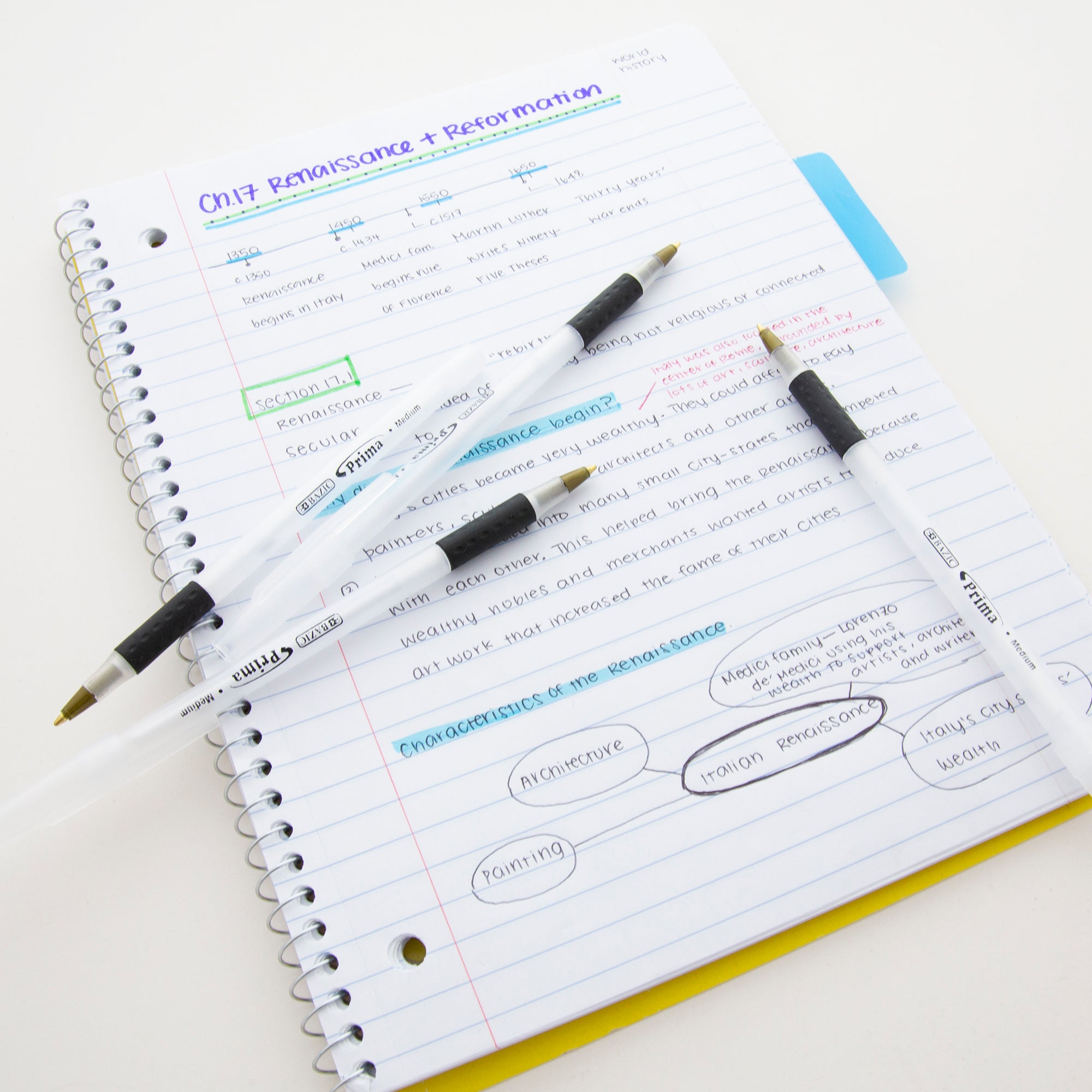 Prima Black Ink Stick Pens, Cushion Grip, 1.0mm