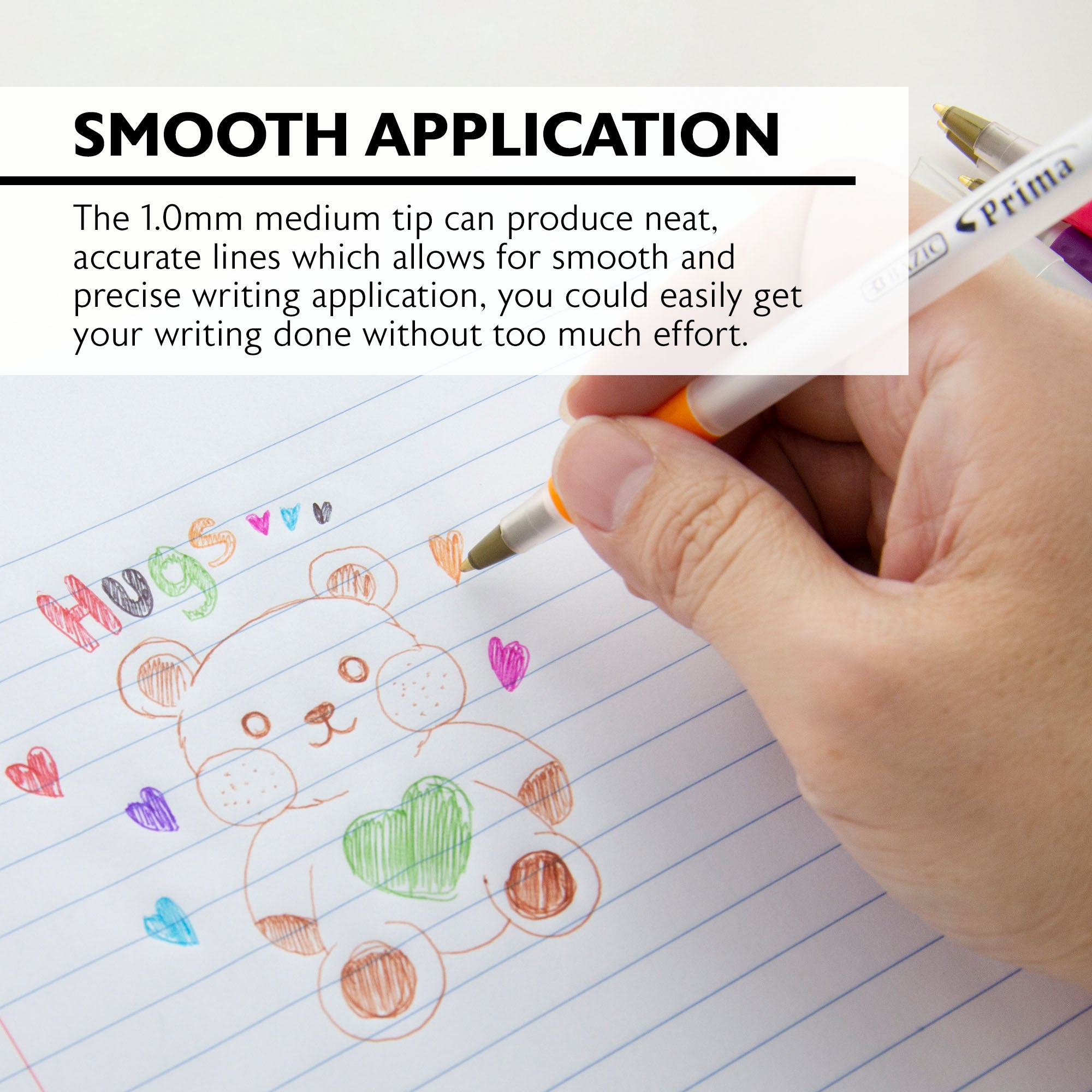 8 Color Prima Stick Pen w/ Cushion Grip