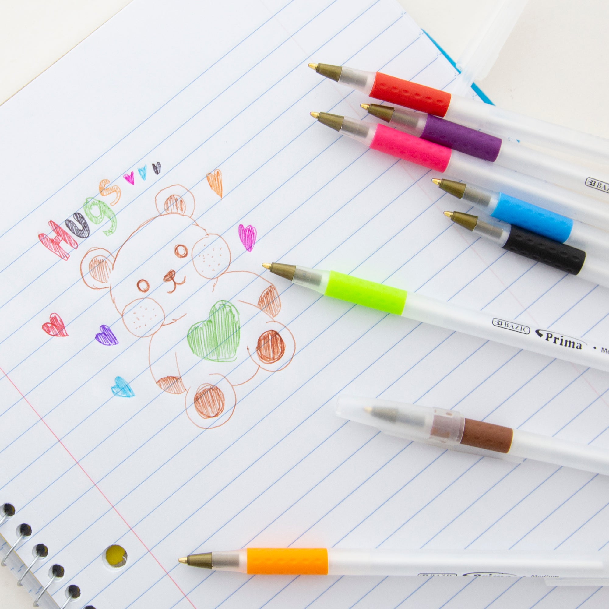 8 Color Prima Stick Pen w/ Cushion Grip