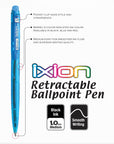 Ixion Dazzle Black Color Retractable Pen (5/Pack)