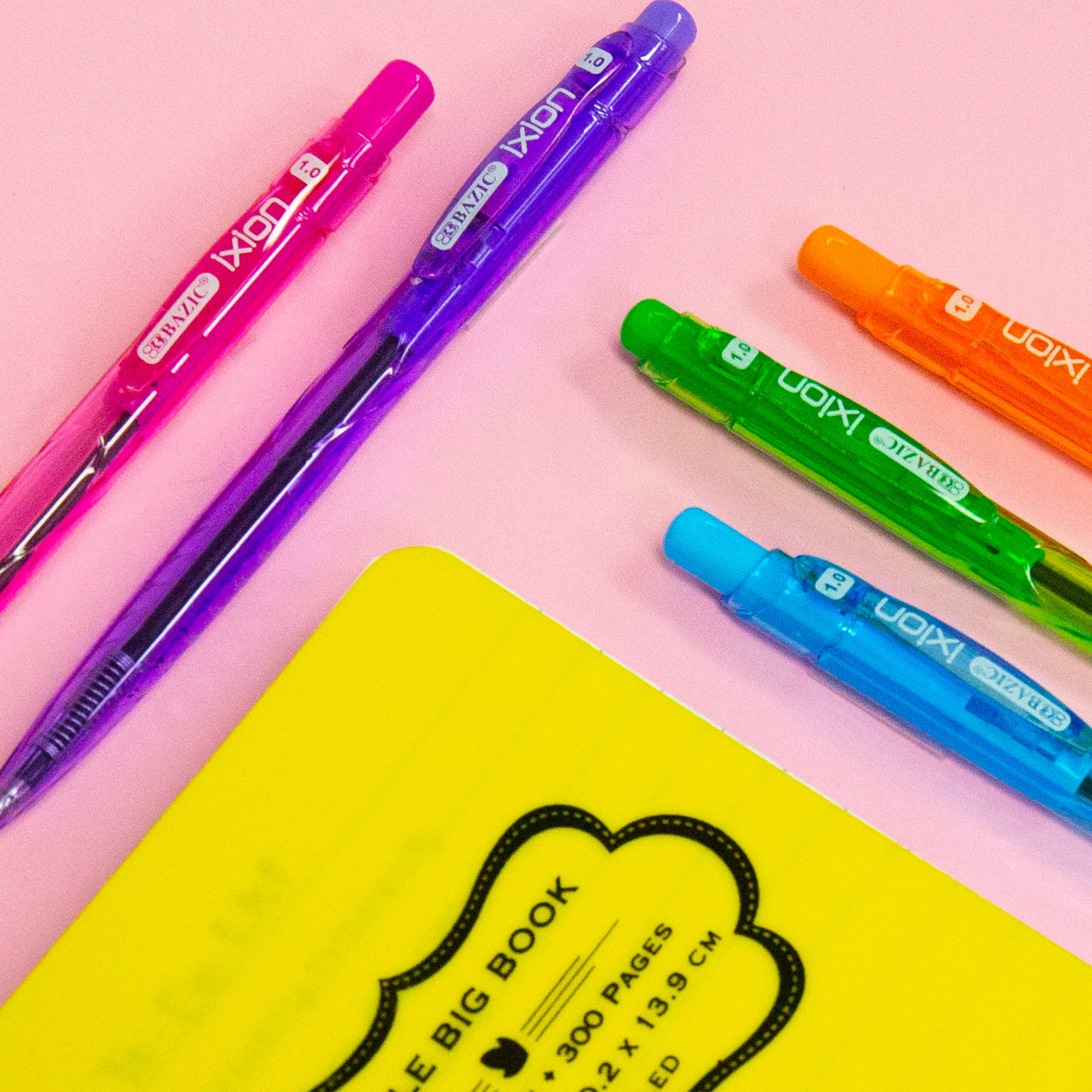 Ixion Dazzle Black Color Retractable Pen (5/Pack)