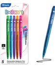 Ixion Dazzle Black Color Retractable Pen (5/Pack)