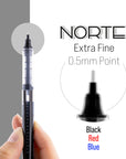 Norte Asst. Color Needle-Tip Rollerball Pen (3/Pack)
