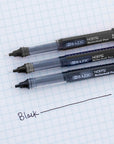 Norte Black Needle-Tip Rollerball Pen (3/Pack)