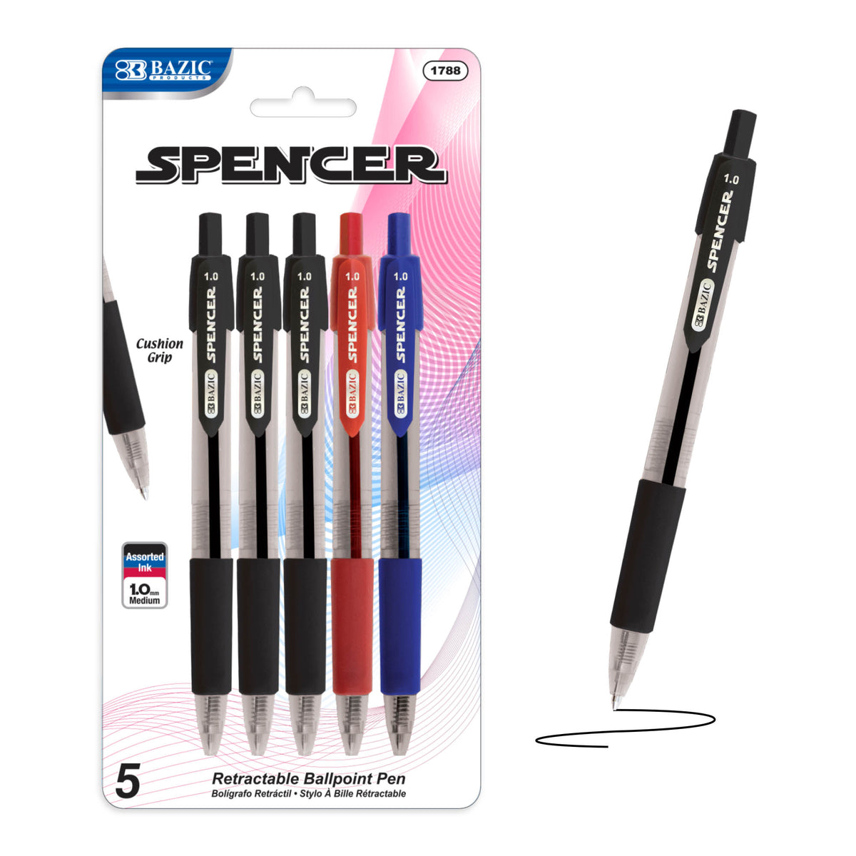 Spencer Asst. Color Retractable Pen