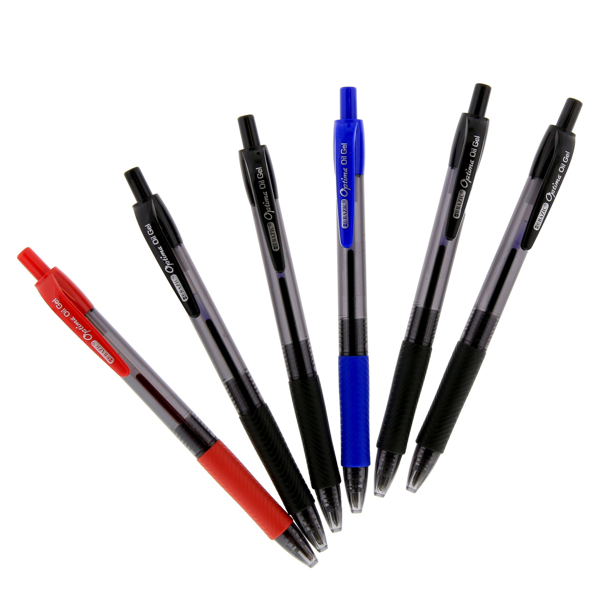 Red Retractable Ballpoint Pens, 3 Count, 1.0 mm Medium