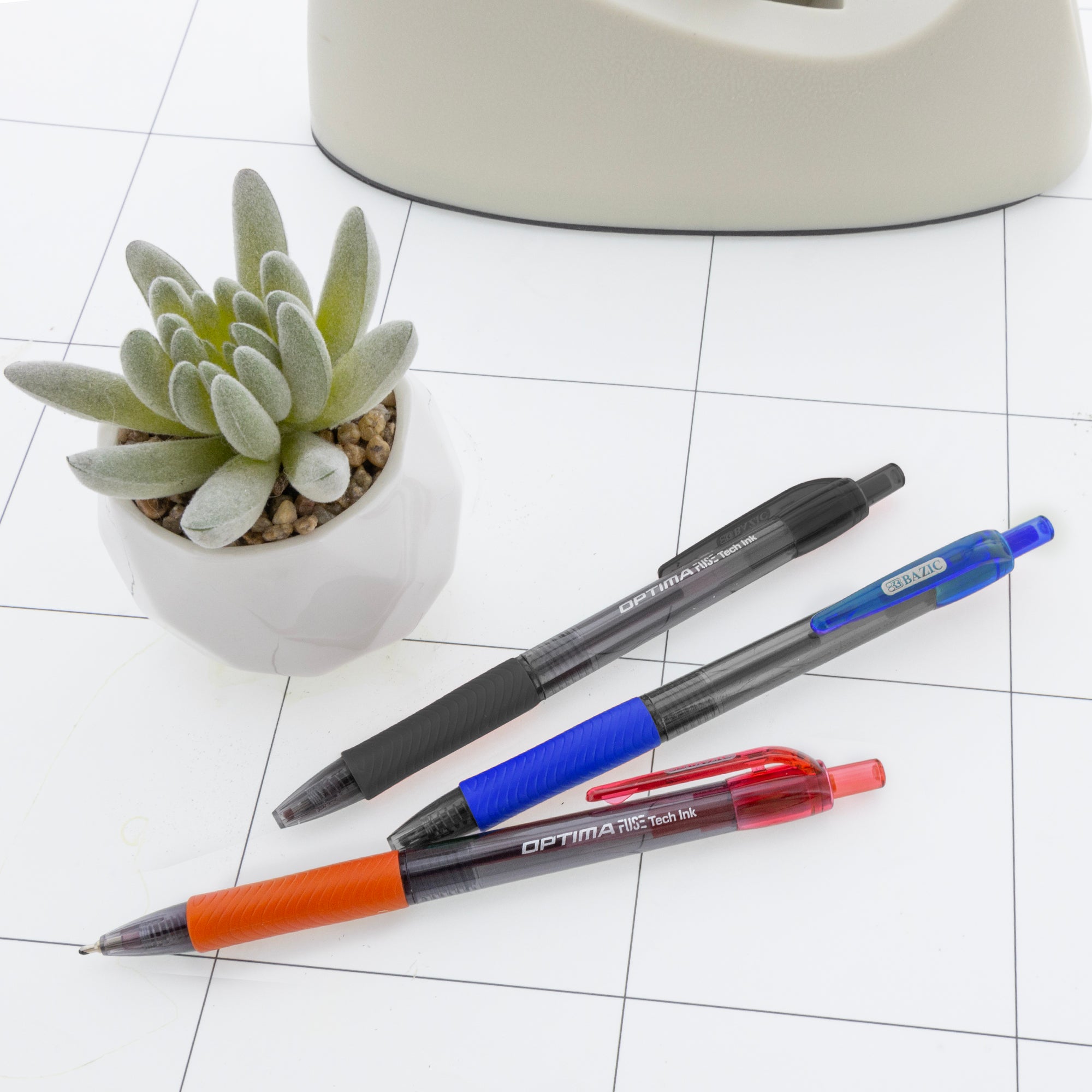 Optima Assorted Retractable FUSE Tech Pens, Grip
