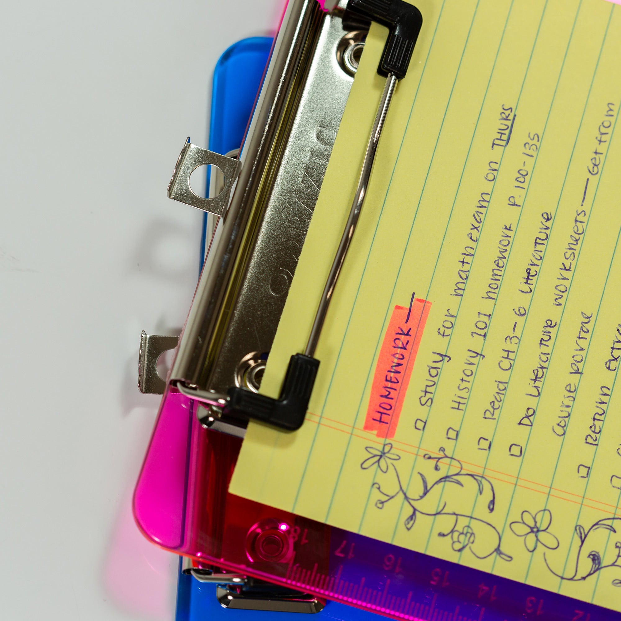 Mini Clipboard, 9" x 6", Plastic, Assorted Colors