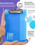 Memo Size Plastic Clipboard w/ Low Profile Clip