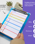 Memo Size Plastic Clipboard w/ Low Profile Clip