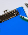 Memo Size Plastic Clipboard w/ Low Profile Clip
