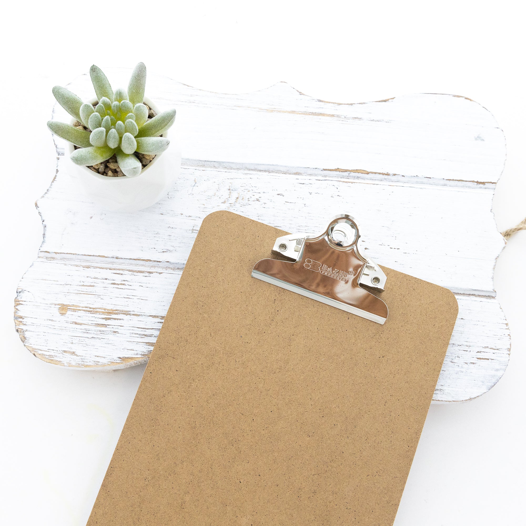 Memo Size Hardboard Clipboard, Spring Clip