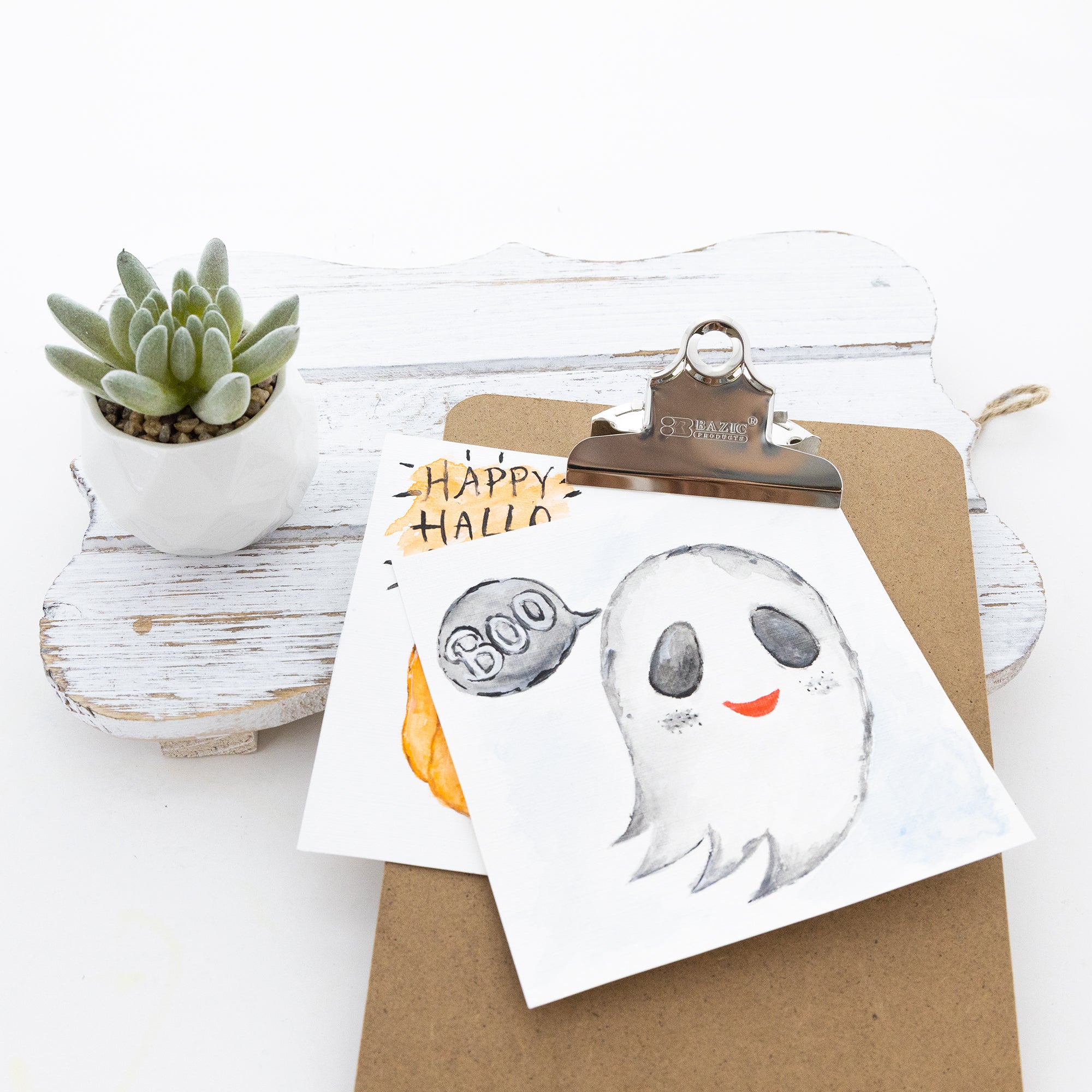 Memo Size Hardboard Clipboard, Spring Clip