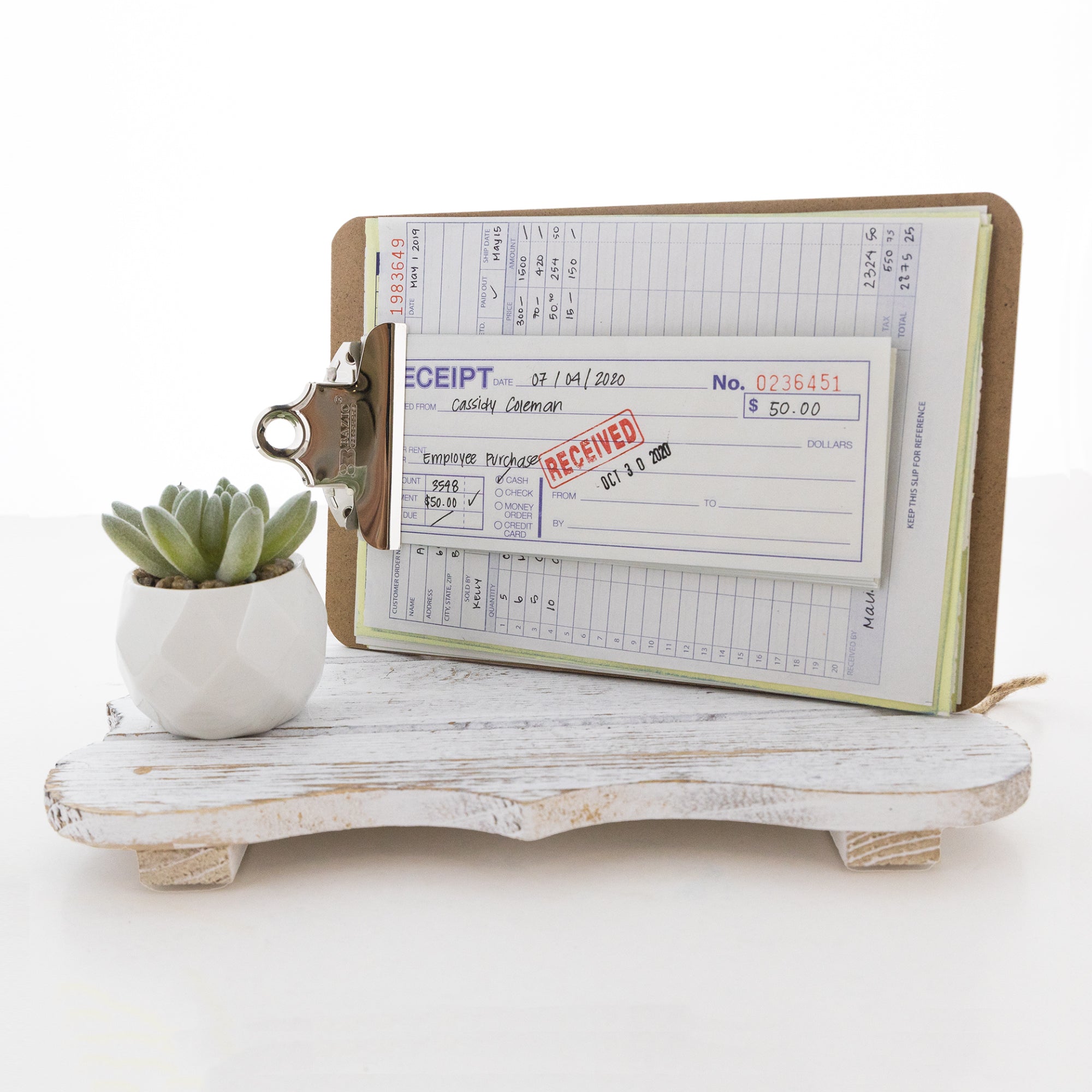 Memo Size Hardboard Clipboard, Spring Clip