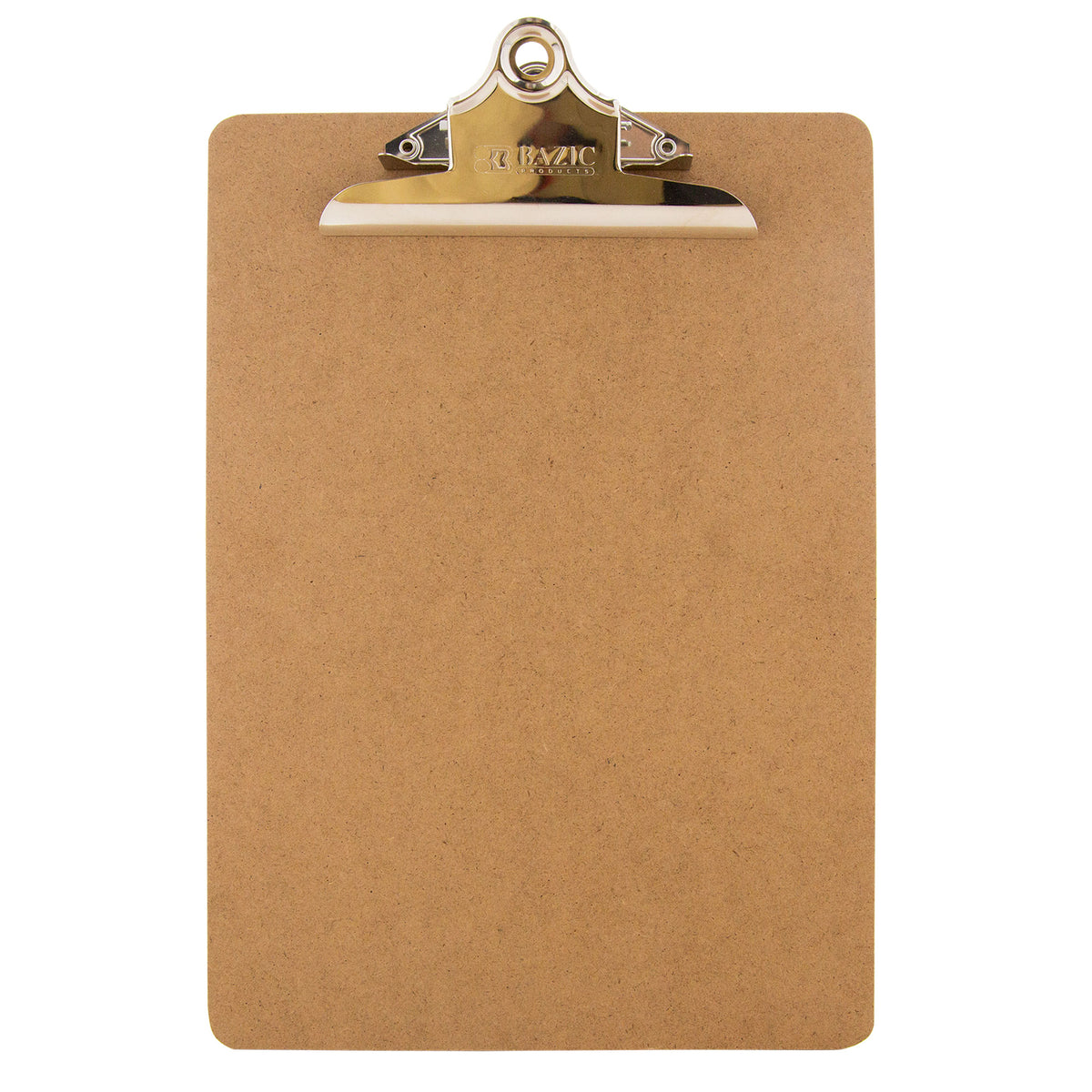 BAZIC Standard Hardboard Clipboard, Spring Clip