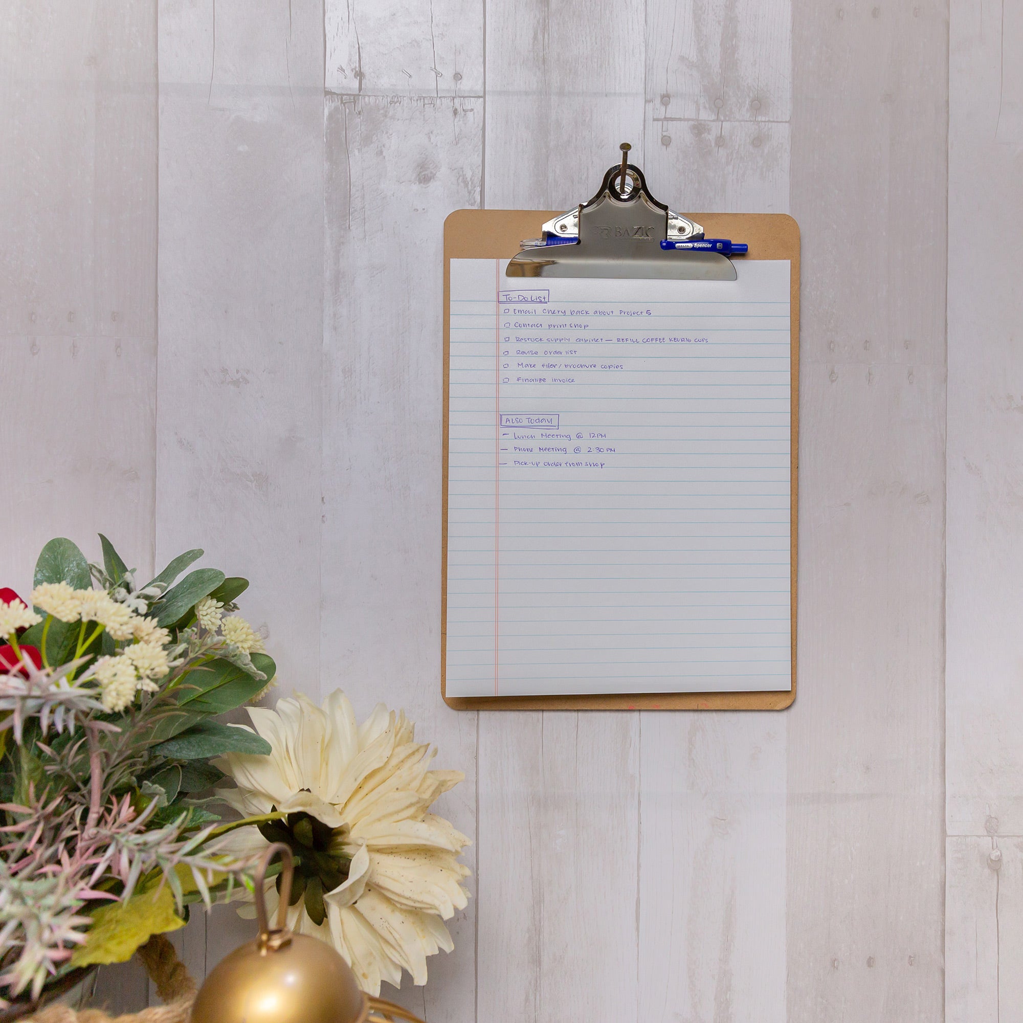 Legal Size Hardboard Clipboard, Spring Clip