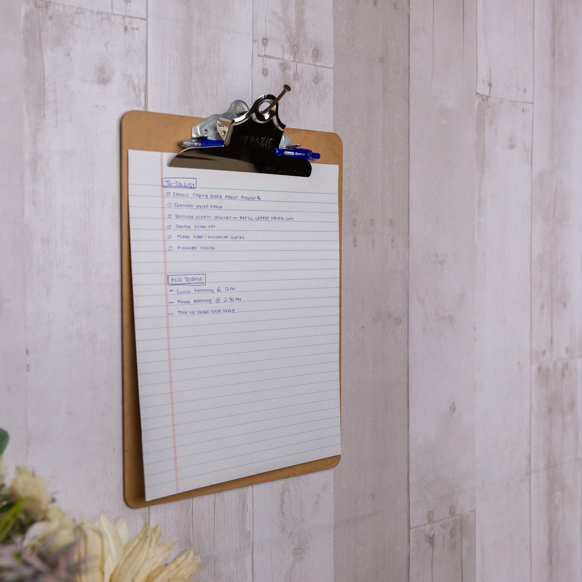 Legal Size Hardboard Clipboard, Spring Clip