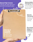Hardboard Clipboard Standard Size w/ Low Profile Clip