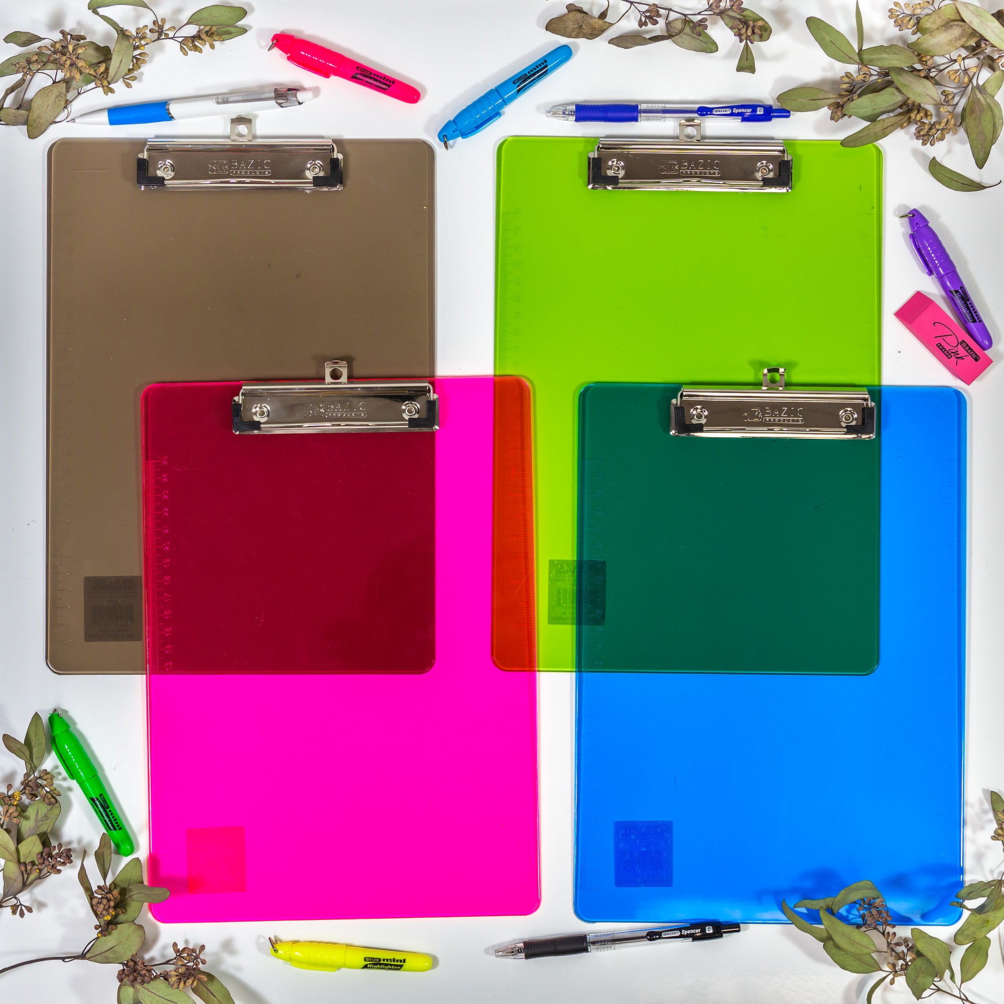 Standard Size Plastic Clipboard with Low-Profile Clip