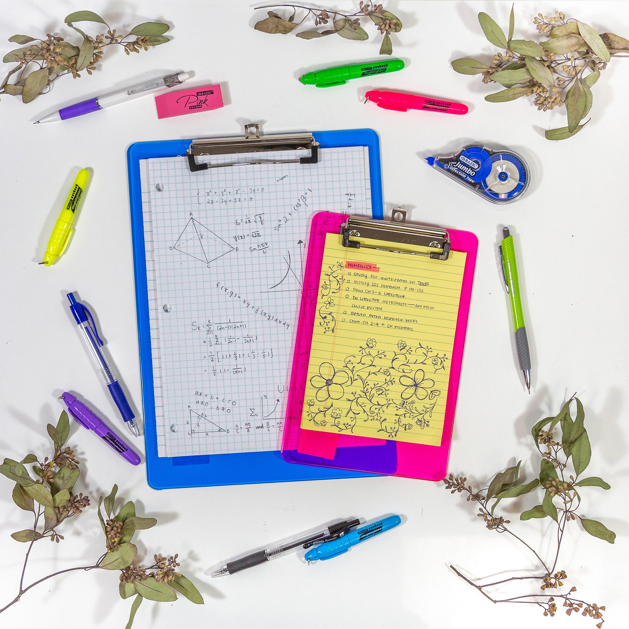 Standard Size Plastic Clipboard with Low-Profile Clip