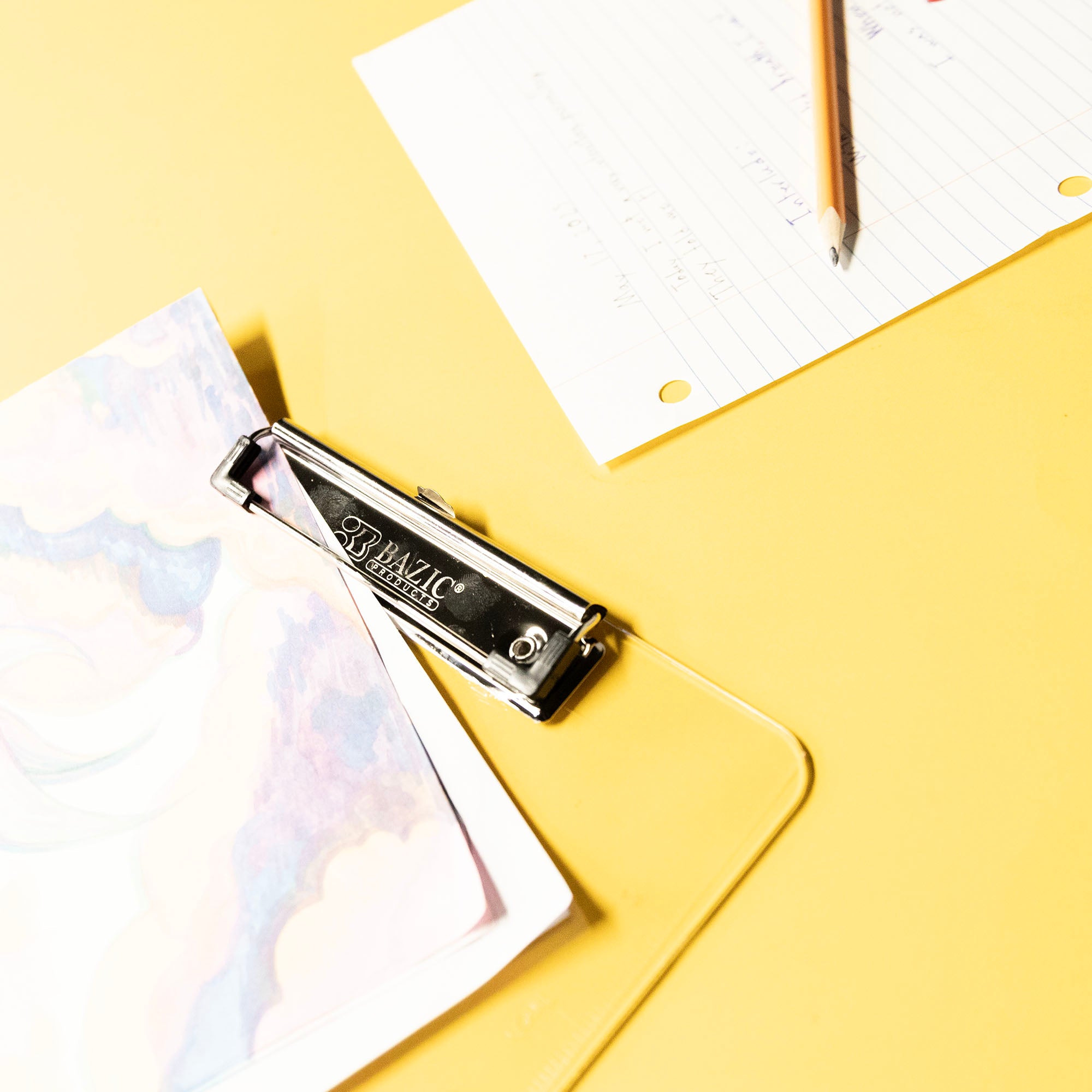 Standard Clear Plastic Clipboard, Low-Profile Clip