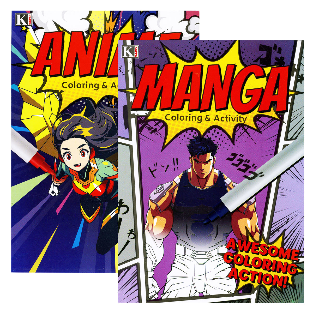 Anime Fun Coloring & Activity Books