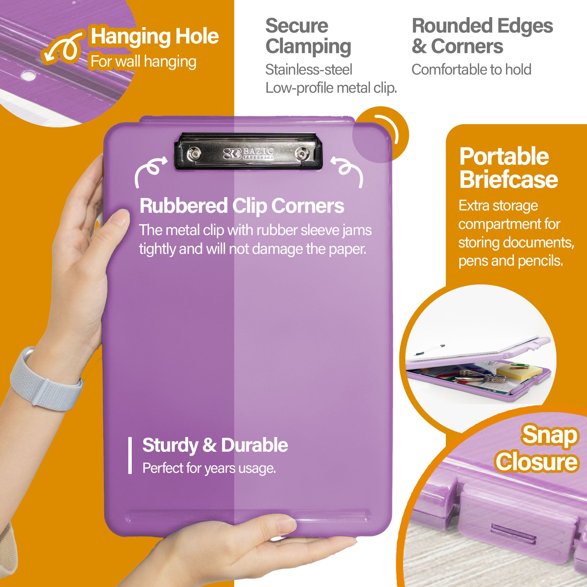 Translucent Clipboard Storage Case, Letter Size