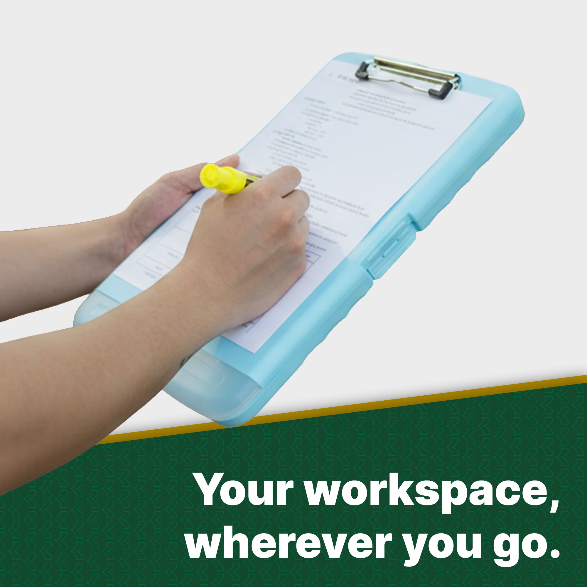 Pastel Storage Clipboard with Compartment, Letter Size