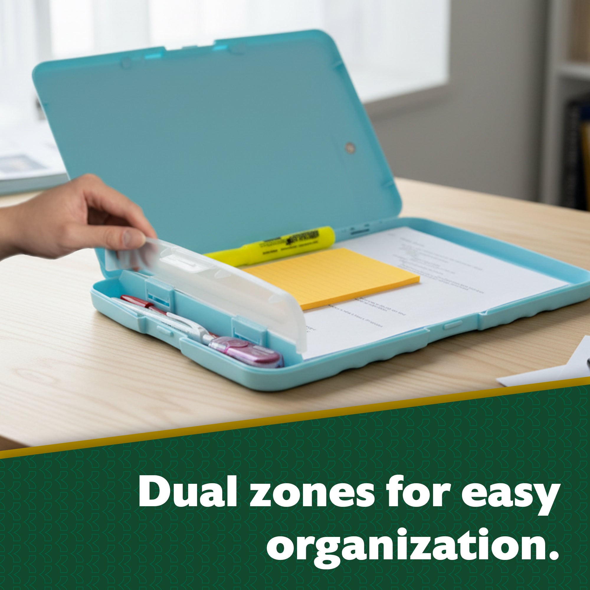 Pastel Storage Clipboard with Compartment, Letter Size