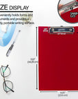 PVC Clipboard A4 Size Folder w/ Low Profile Clip