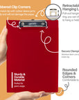 PVC Clipboard A4 Size Folder w/ Low Profile Clip