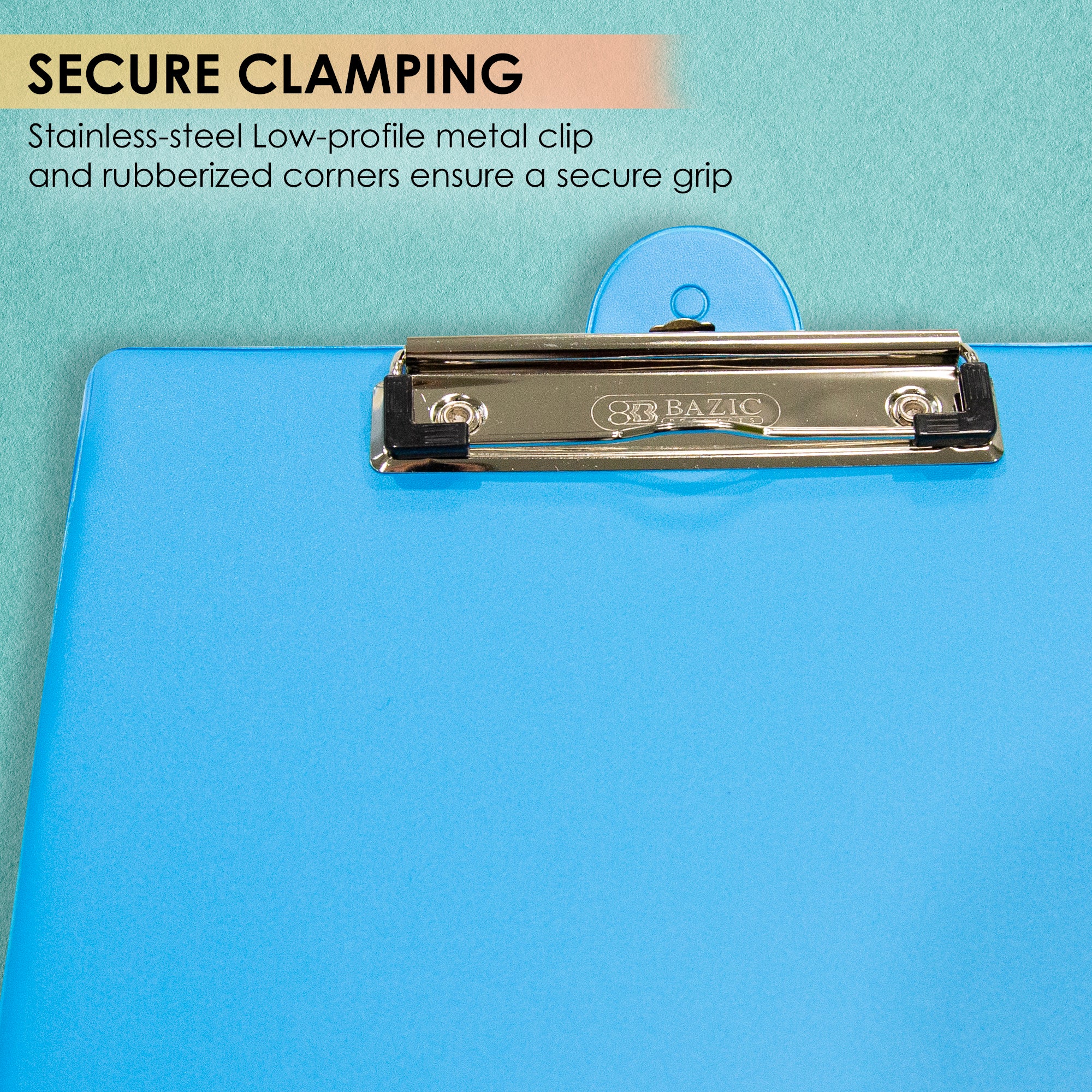 Clipboard, Bright Colors, Low Profile Clip