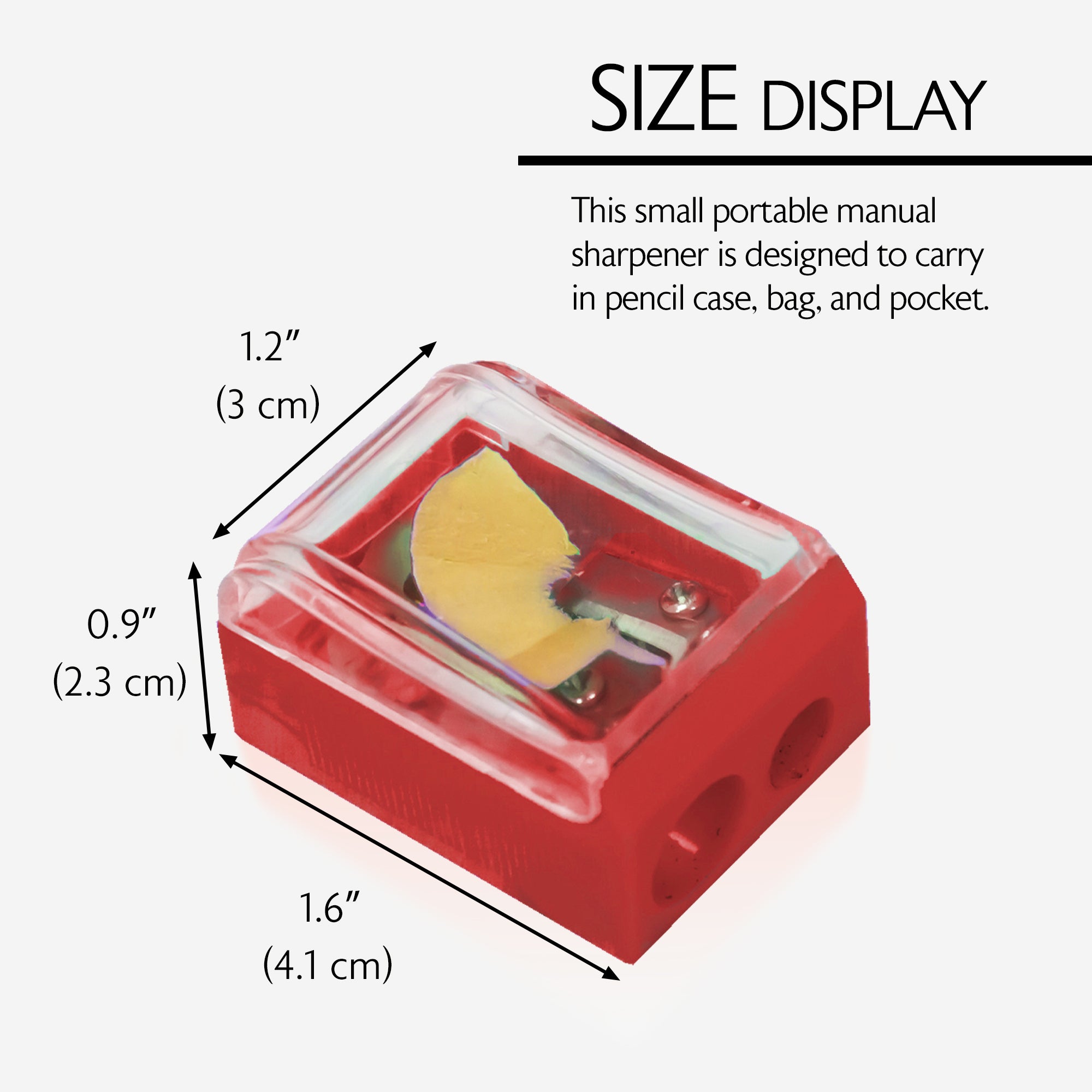 Nora Dual Hole Square Sharpener w/ Receptacle (4/Pack)