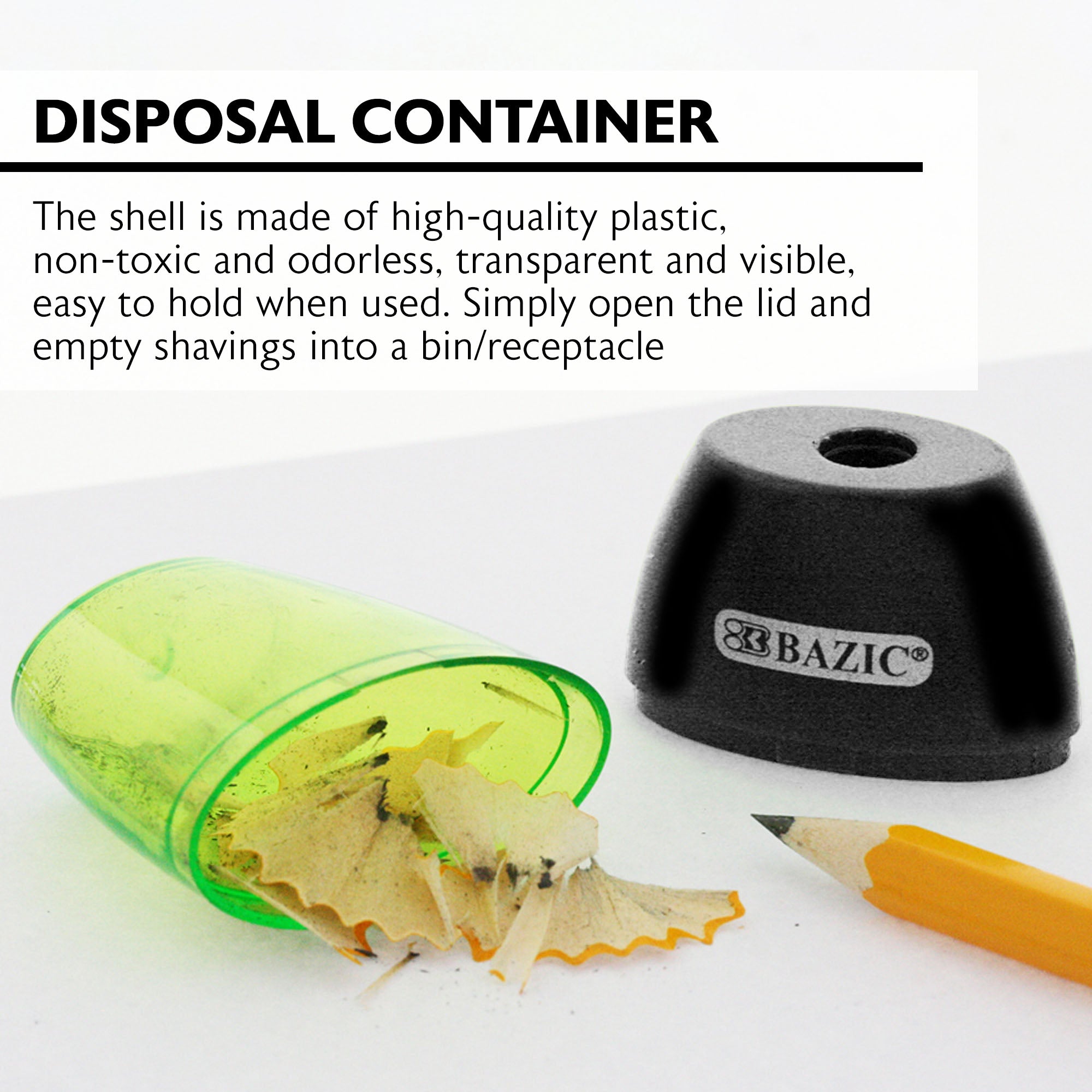 Axel Single-Hole Pencil Sharpeners, 1 Count, With Receptacle